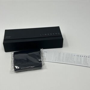 NEW Lindberg Eyeglass Black Hard Case Magnetic Closure Case Only Papers & Cloth